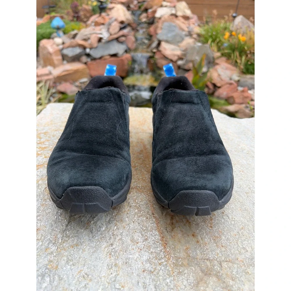 Merrell Jungle Moc Ice+ Black Suede Vibram Arctic Grip Winter Shoes J37844 8.5W